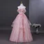Lovely Blushing Pink Pearl Appliques Prom Dresses 2026 Ball Gown Strapless Sleeveless Backless Floor-Length / Long Formal Dresses