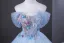 Elegant Sky Blue Beading Appliques Sequins Prom Dresses 2026 Ball Gown Off-The-Shoulder Short Sleeve Backless Floor-Length / Long Formal Dresses