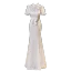 Charming Ivory Lace Flower Bow Evening Dresses 2023 Trumpet / Mermaid High Neck Short Sleeve Floor-Length / Long Evening Party Formal Dresses