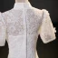 Charming Ivory Lace Flower Bow Evening Dresses 2023 Trumpet / Mermaid High Neck Short Sleeve Floor-Length / Long Evening Party Formal Dresses