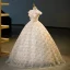 Elegant Champagne Sequins Appliques Prom Dresses 2023 Ball Gown Off-The-Shoulder Sleeveless Backless Floor-Length / Long Prom Formal Dresses