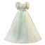 Élégant Vert Cendré Paillettes Appliques Robe De Bal 2023 Robe Boule V-Cou Manches Courtes Dos Nu Noeud Ceinture Longue Promo Robe De Ceremonie
