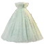 Fashion Sage Green Beading Butterfly Appliques Prom Dresses 2023 Ball Gown Off-The-Shoulder Short Sleeve Backless Floor-Length / Long Prom Formal Dresses