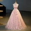 Flower Fairy Blushing Pink Appliques Printing Flower Sequins Prom Dresses 2023 Ball Gown Strapless Sleeveless Backless Floor-Length / Long Prom Formal Dresses