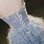 Charmant Himmelblau Perlenstickerei Perle Pailletten Quaste Abendkleider 2023 A Linie Bandeau Ärmellos Rückenfreies Gespaltete Front Lange Abend Festliche Kleider