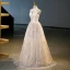 Chic / Beautiful Champagne Sequins Prom Dresses 2023 A-Line / Princess Halter Sleeveless Backless Floor-Length / Long Prom Prom Dresses