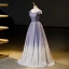 Chic / Belle Dégradé De Couleur Lavande Glitter Paillettes Robe De Bal 2023 Princesse De l'épaule Sans Manches Longue Robe De Ceremonie