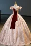 Charming Gold Glitter Appliques Rhinestone Prom Dresses 2023 Ball Gown Off-The-Shoulder Sleeveless Backless Floor-Length / Long Prom Formal Dresses