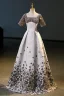 Chic / Beautiful Multi-Colors Sequins Printing Prom Dresses 2023 A-Line / Princess Square Neckline Short Sleeve Backless Floor-Length / Long Prom Formal Dresses