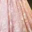 Flower Fairy Charming Blushing Pink Beading Sequins Flower Prom Dresses 2023 Ball Gown High Neck Short Sleeve Backless Floor-Length / Long Formal Dresses