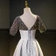 Chic / Beautiful Multi-Colors Sequins Printing Prom Dresses 2023 A-Line / Princess Square Neckline Short Sleeve Backless Floor-Length / Long Prom Formal Dresses