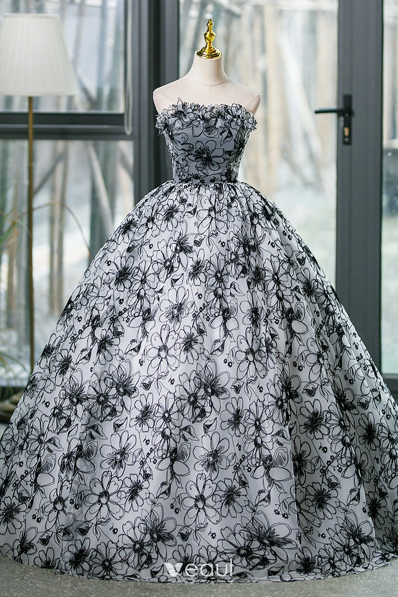 Sweetheart Grey Ruffled Big Ballgown Prom Dress For Formal - $233.992  #MS18071 - SheProm.com