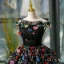 Vintage / Originale Multi-Couleurs En Dentelle Fleur Papillon Noire Robe De Bal 2023 Robe Boule De l'épaule Sans Manches Dos Nu Longue Promo Robe De Ceremonie