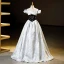 Elegant Sky Blue Beading Prom Dresses 2023 Ball Gown Off-The-Shoulder Short Sleeve Backless Floor-Length / Long Formal Dresses