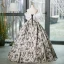 Elegante Schwarz Drucken Weiß Ballkleider 2023 Ballkleid Off Shoulder Kurze Ärmel Rückenfreies Lange Ball Festliche Kleider