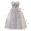 Haut de Gamme Sexy Argenté Gris Perlage Paillettes Plumes Robe De Fête 2023 Princesse Bustier Sans Manches Dos Nu Thé Longueur Cocktail Soirée Robe De Ceremonie