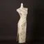Vintage Chiński Styl Beżowe Z Koronki Motyl Kwiat Podział Przodu Bal Cheongsam 2025 Syrena / Rozkloszowane Wysokiej Szyi Bez Rękawów Długość Herbaty