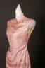 Chinese style Candy Pink Printing Tea-length Prom Cheongsam 2025 Trumpet / Mermaid High Neck Sleeveless
