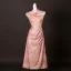 Chinese style Candy Pink Printing Tea-length Prom Cheongsam 2025 Trumpet / Mermaid High Neck Sleeveless