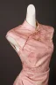 Chinese style Candy Pink Printing Tea-length Prom Cheongsam 2025 Trumpet / Mermaid High Neck Sleeveless