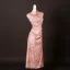 Chinese style Candy Pink Printing Tea-length Prom Cheongsam 2025 Trumpet / Mermaid High Neck Sleeveless