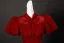 Vintage / Retro Red Bow Sash Tea-length Prom Cheongsam 2025 Trumpet / Mermaid High Neck Puffy Short Sleeve