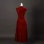 Vintage / Retro Chinese style Burgundy Glitter Prom Cheongsam 2025 Trumpet / Mermaid High Neck Sleeveless Floor-Length / Long