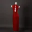 Vintage Czerwone Kwiat Z Koronki Bal Cheongsam 2025 Syrena / Rozkloszowane Wysokiej Szyi Bez Rękawów Bez Pleców Długie