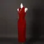 Vintage Czerwone Kwiat Z Koronki Bal Cheongsam 2025 Syrena / Rozkloszowane Wysokiej Szyi Bez Rękawów Bez Pleców Długie