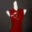 Vintage Czerwone Kwiat Z Koronki Bal Cheongsam 2025 Syrena / Rozkloszowane Wysokiej Szyi Bez Rękawów Bez Pleców Długie