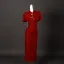 Vintage Czerwone Kwiat Z Koronki Bal Cheongsam 2025 Syrena / Rozkloszowane Wysokiej Szyi Bez Rękawów Bez Pleców Długie