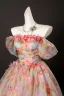 Blumenfee Rosa Applikationen Perle Drucken Ballkleider 2025 Ballkleid Off Shoulder Kurze Ärmel Rückenfreies Lange Festliche Kleider