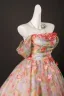 Blumenfee Rosa Applikationen Perle Drucken Ballkleider 2025 Ballkleid Off Shoulder Kurze Ärmel Rückenfreies Lange Festliche Kleider