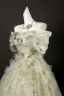 Blumenfee Salbeigrün Perlenstickerei Pailletten Applikationen Ballkleider 2025 Ballkleid Off Shoulder Kurze Ärmel Rückenfreies Lange Festliche Kleider