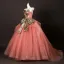 Mode Rose Bonbon Volants en Cascade Noeud Paillettes Robe De Bal 2025 Bustier Sans Manches Dos Nu Longue Robe De Ceremonie
