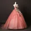 Mode Rose Bonbon Volants en Cascade Noeud Paillettes Robe De Bal 2025 Bustier Sans Manches Dos Nu Longue Robe De Ceremonie
