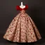 Elegante Rot Glanz Drucken Ballkleider 2025 Ballkleid Eckiger Ausschnitt Geschwollenes Kurze Ärmel Rückenfreies Lange Festliche Kleider