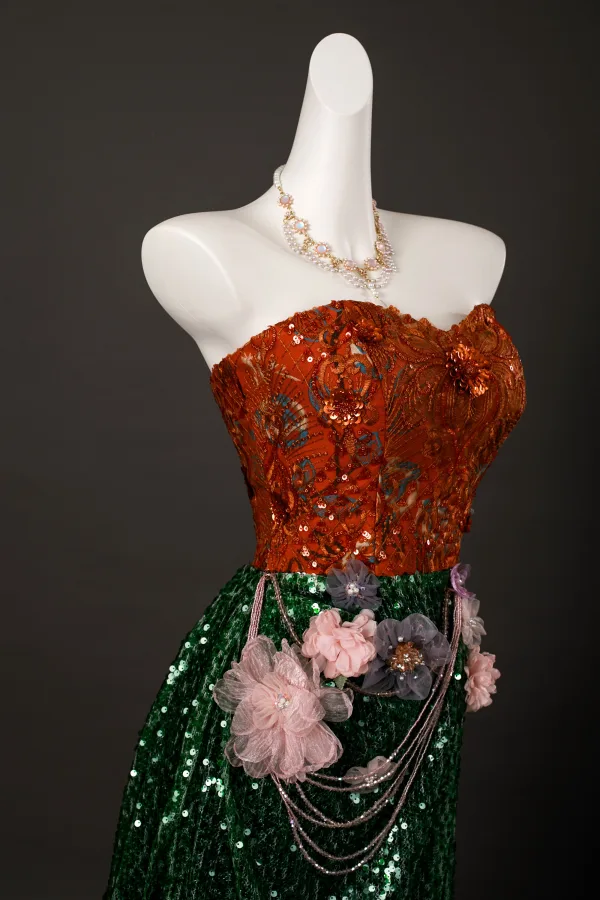 Sparkly Mørk Grønn Beading Paljetter Appliques Selskapskjoler 2025 Trompet / Havfrue Kjæreste Uten Ermer Ryggløse Feie Tog Aften Formelle Kjoler