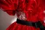 Vintage / Retro Red Appliques Satin Prom Dresses 2025 Ball Gown Off-The-Shoulder Short Sleeve Backless Bow Sash Floor-Length / Long Formal Dresses