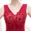 Chic / Belle Rouge Robe De Soirée 2020 Princesse V-Cou Sans Manches Appliques En Dentelle Fleur Perlage Perle Longueur Cheville Volants Dos Nu Robe De Ceremonie