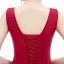 Chic / Belle Rouge Robe De Soirée 2020 Princesse V-Cou Sans Manches Appliques En Dentelle Fleur Perlage Perle Longueur Cheville Volants Dos Nu Robe De Ceremonie