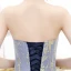 Élégant Océan Bleu Dégradé De Couleur Blanche Robe De Bal 2020 Robe Boule Bustier Sans Manches Glitter Tulle Longue Volants Dos Nu Robe De Ceremonie