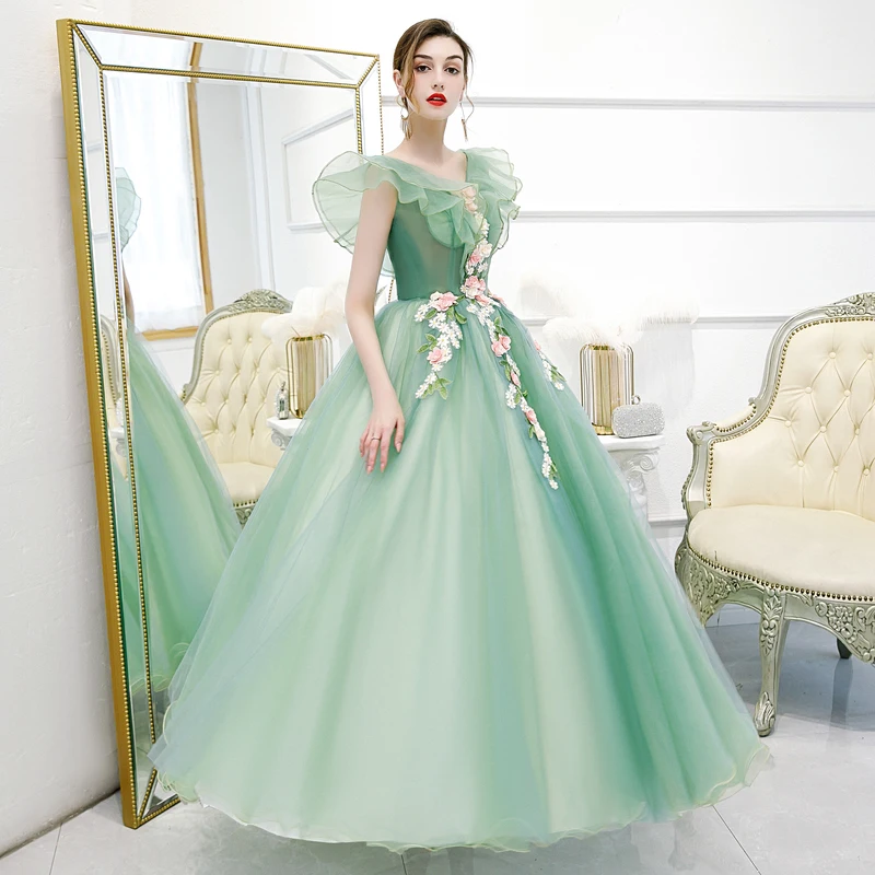 slim fit dress slacks Mint Green Unique A-Line Simple Evening Dresses Long Sleeves Prom Dresses