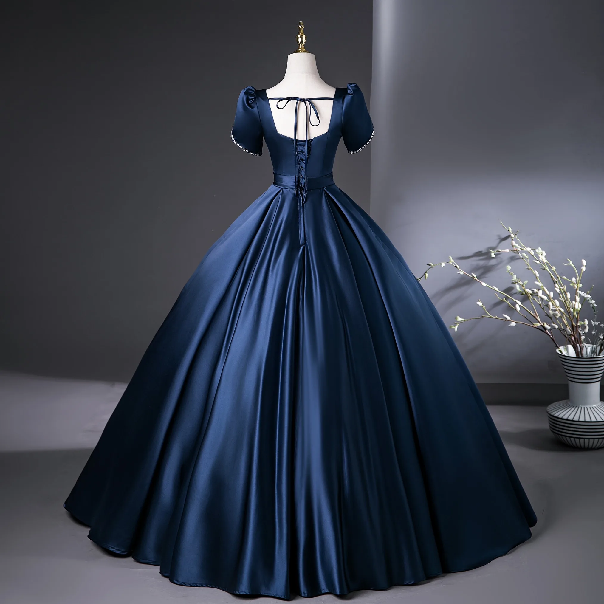 strapless open back dress Colette by Daphne CL8425 Long Sequin Formal Prom Dress main image 0
