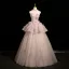 Blumenfee Rosa Perle Applikationen Ballkleider 2025 Ballkleid Bandeau Ärmellos Rückenfreies Lange Festliche Kleider