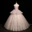 Blumenfee Rosa Perle Applikationen Ballkleider 2025 Ballkleid Bandeau Ärmellos Rückenfreies Lange Festliche Kleider