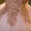Charmant Rougissant Rose Perlage Paillettes En Dentelle Fleur Robe De Bal 2023 Robe Boule Encolure Dégagée Manches Courtes Dos Nu Longue Promo Robe De Ceremonie