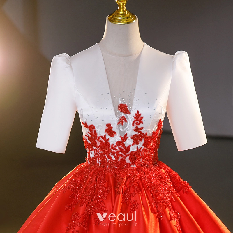 Ball Gown Elegant Formal Short Red Dress Sherri Hill Couture Red Pageant  Ballgown 44763