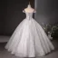 Flower Fairy White Appliques Beading Pearl Sequins Ball Gown Prom Dresses 2024 Off-The-Shoulder Sleeveless Backless Floor-Length / Long Prom Formal Dresses