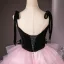 Fashion Blushing Pink Cascading Ruffles Prom Dresses 2024 Ball Gown Spaghetti Straps Sleeveless Backless Floor-Length / Long Prom Formal Dresses